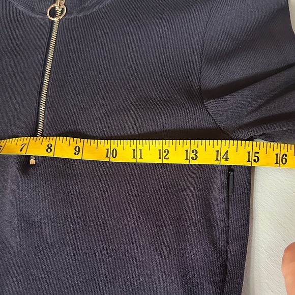 Ted Baker London Ionaaa Zig Zag Navy Stretch Woven Midi Dress Women’s 3 Casual - Picture 8 of 11